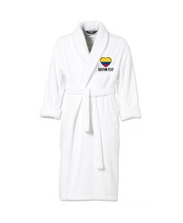 Colombia Flag Heart Shape Embroidery Logo with Custom Text Embroidered Bathrobes